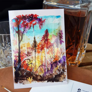 Bunte Bäume </br>Postkarte